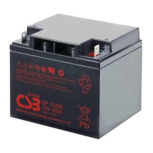 Batería 12V 40Ah CSB GP12400 | AGM VRLA Libre de Mantenimiento para UPS