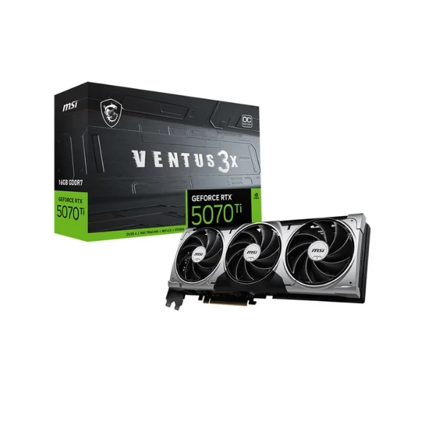 Tarjeta de Video 16GB GDDR7 MSI GeForce RTX 5070 Ti VENTUS 3X OC | DLSS 4