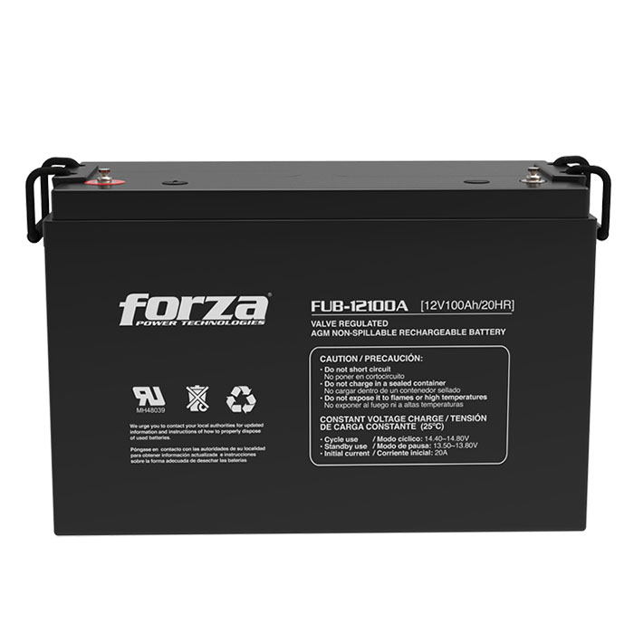 Batería 12V 100Ah Forza FUB-12100A | Solar AGM VRLA Ciclo Profundo Libre de Mantenimiento