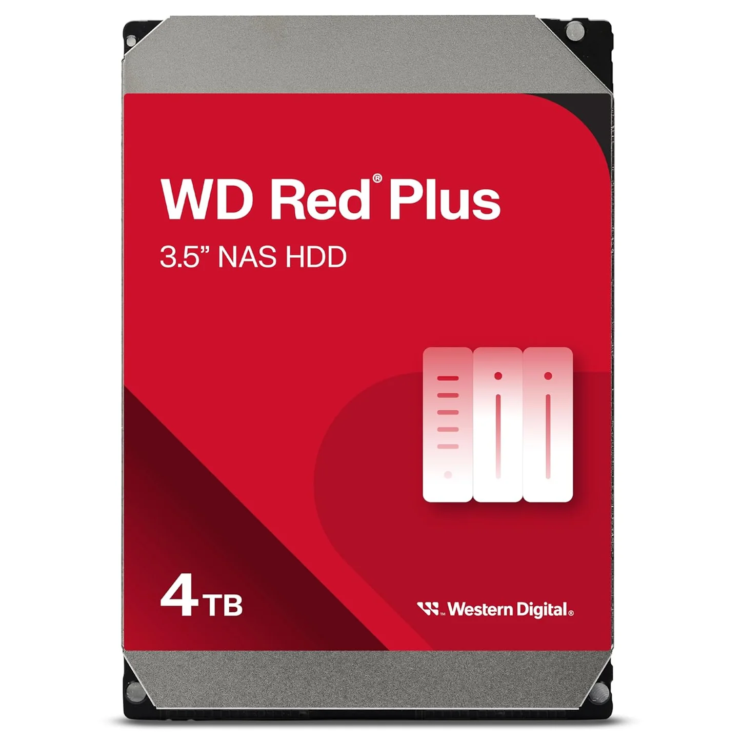 Disco Duro 4TB Western Digital WD Red Plus WD40EFZZ | SATA 6Gb/s 5400 RPM 128MB CMR NAS