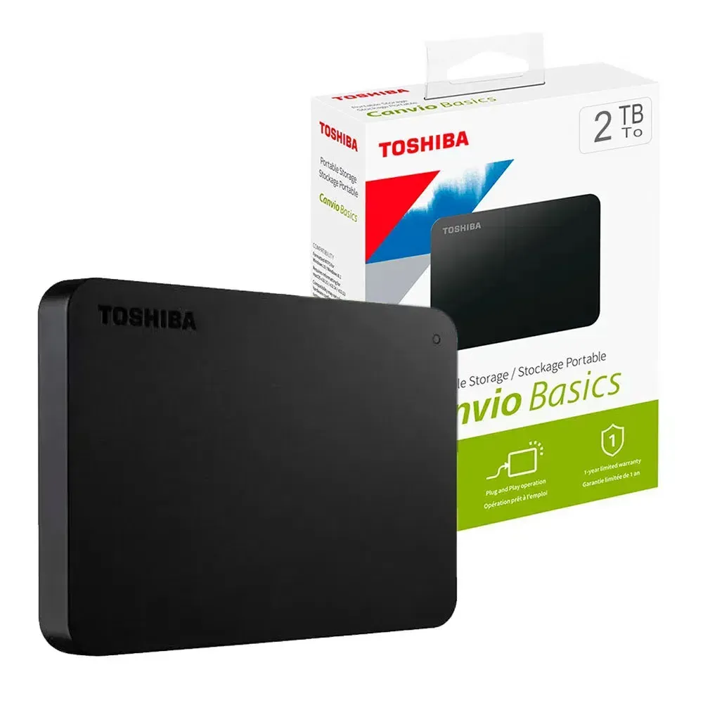 Disco Duro Externo 2TB Toshiba Canvio Basics HDTB520XK3AA | USB 3.2 Gen 1 Portátil 2.5″